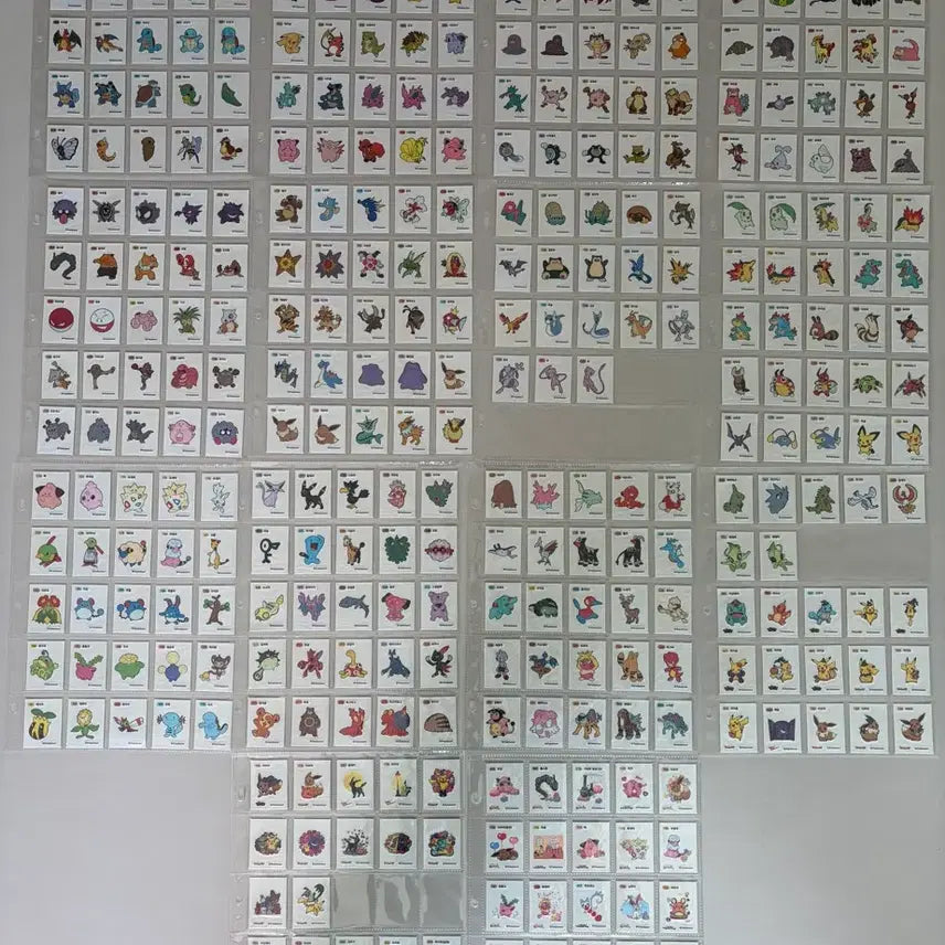 [BUNJANG] Pokemon Stickers Generation 1 & 2 Full Set + Halloween Full Set + Lovely Full Set / 포켓몬 띠부씰 1,2세대 전종+할로윈+러블리