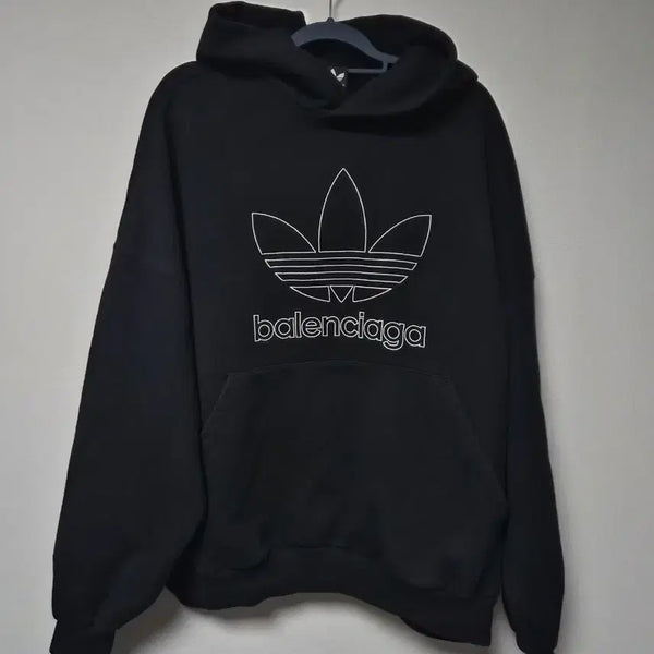 [BUNJANG] Balenciaga Adidas Collaboration Hoodie Black / 발렌시아가 아디다스 콜라보 후드티 블랙