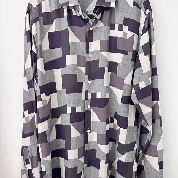[BUNJANG] S.T. Dupont Geometric Pattern Long Sleeve Shirt / 100]S.T. Dupont 듀퐁기하학 패턴 긴팔 셔츠