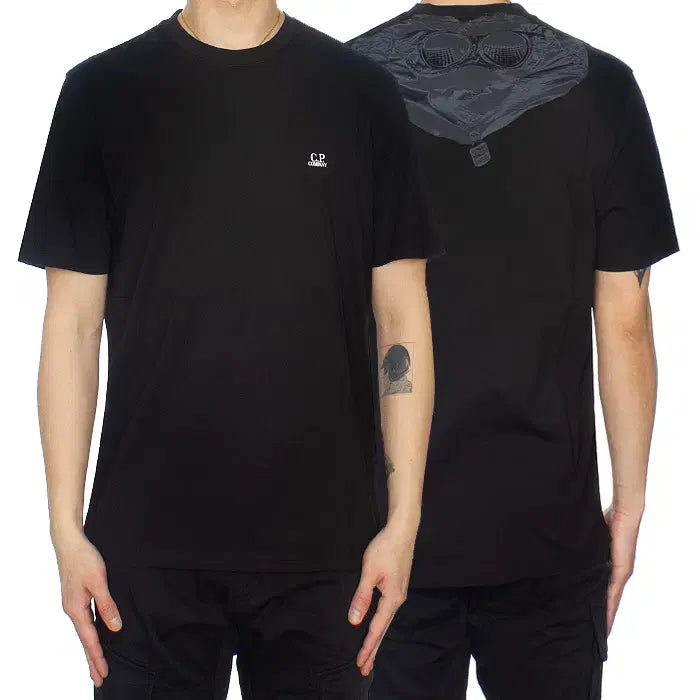 [BUNJANG] CP Company Men's Goggle Print Short Sleeve T-Shirt Black / CP컴퍼니 남성 백 고글 프린팅 티셔츠 18CMTS030A