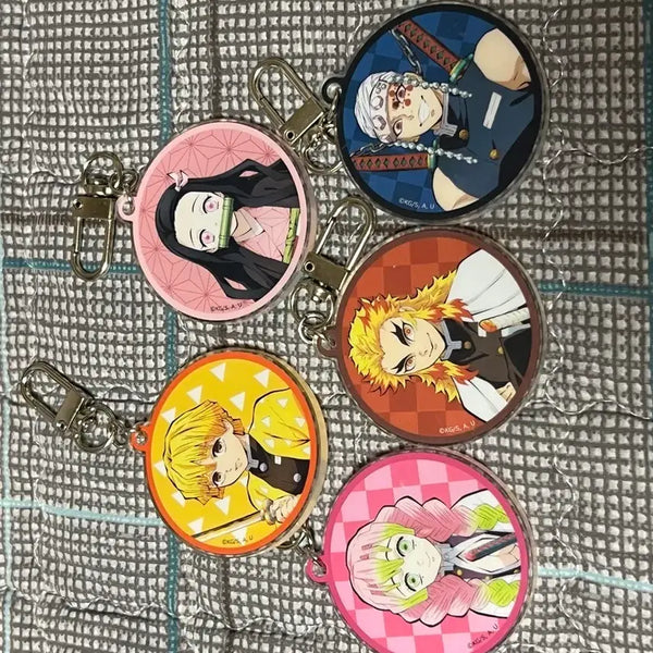[BUNJANG] Demon Slayer Acrylic Keychain 5-Piece Set / 귀멸의 칼날 아크릴 키링 5종 세트