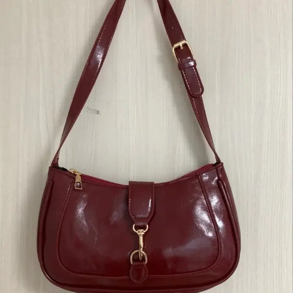 [BUNJANG] Burgundy Shoulder Bag / 버건디 숄더백