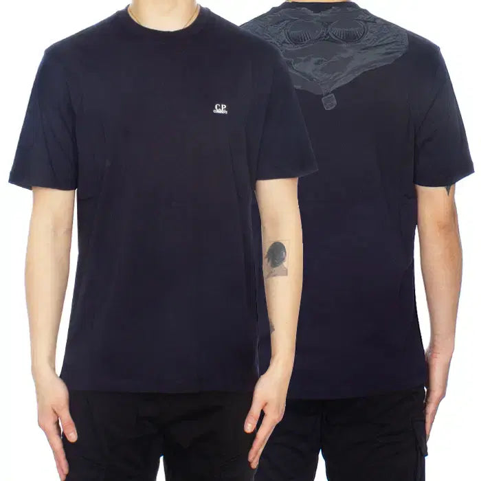 [BUNJANG] CP Company Men's Goggle Print T-Shirt Navy / CP컴퍼니 남성 백 고글 프린팅 티셔츠 네이비 18CMTS030A