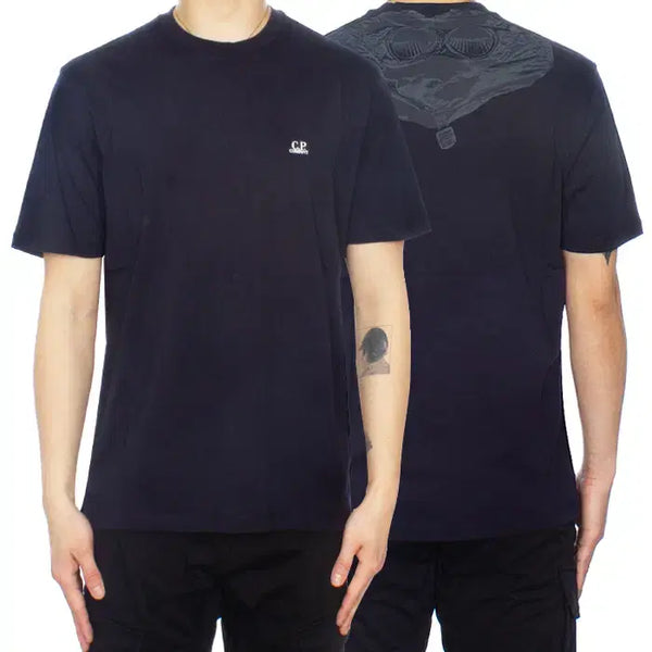 [BUNJANG] CP Company Men's Goggle Print T-Shirt Navy / CP컴퍼니 남성 백 고글 프린팅 티셔츠 네이비 18CMTS030A