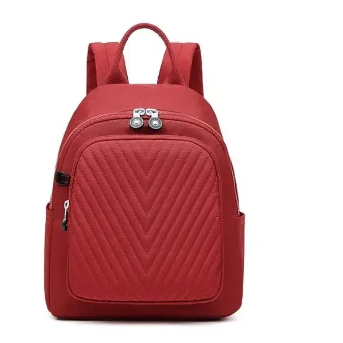 [BUNJANG] S-Class Women's Red Quilted Mini Backpack / S클래스 여성용 레드 컬러의 퀼팅 디자인 미니 백팩가방 판매해요