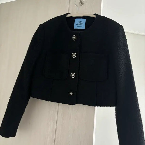 [BUNJANG] Rosy Frau Tweed Jacket Black / 로제프란츠 트위드자켓 블랙