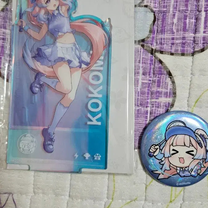 [BUNJANG] Genshin Impact Sangonomiya Kokomi Mizone Collaboration Acrylic Stand & Can Badge / 원신 코코미 미즈원 mizone 콜라보 아크릴 스탠드 캔뱃지