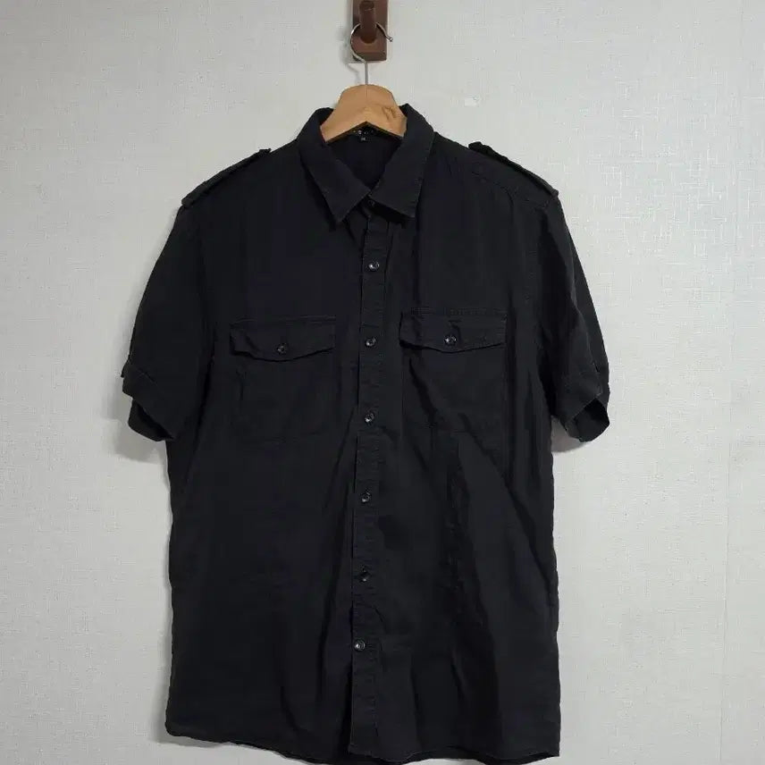 [BUNJANG] Theory Japan Linen Short Sleeve Shirt Black Size 38 / 띠어리 재팬 린넨 반팔 셔츠 남방 38 /T0053