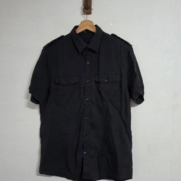 [BUNJANG] Theory Japan Linen Short Sleeve Shirt Black Size 38 / 띠어리 재팬 린넨 반팔 셔츠 남방 38 /T0053