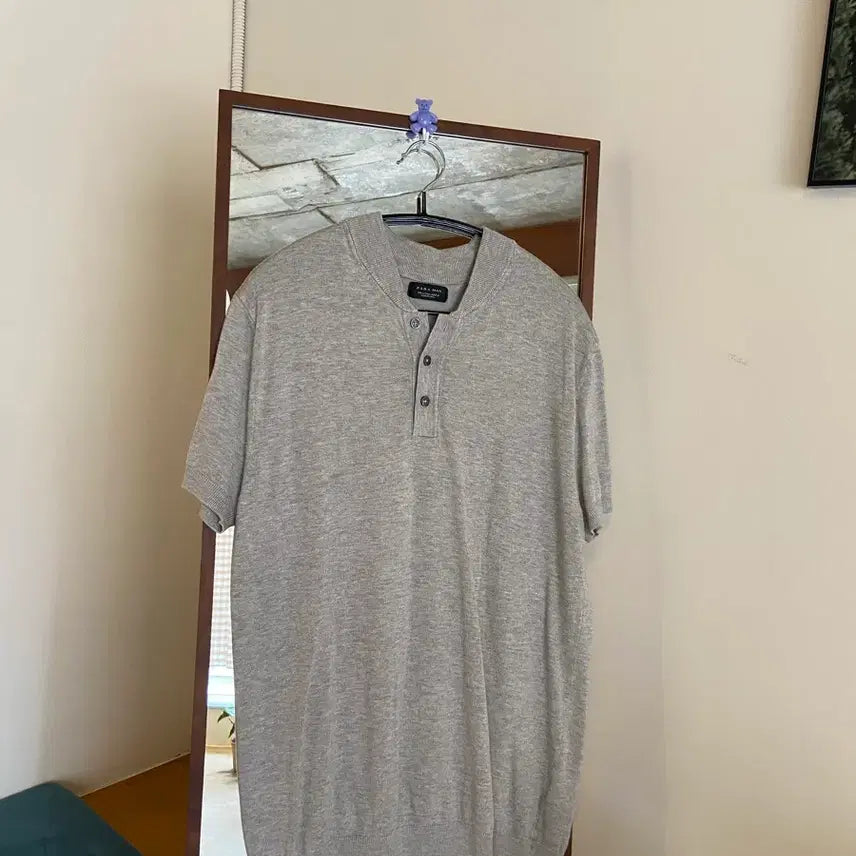 [BUNJANG] Zara Knit T-Shirt Gray / 자라 니트 티셔츠 그레이