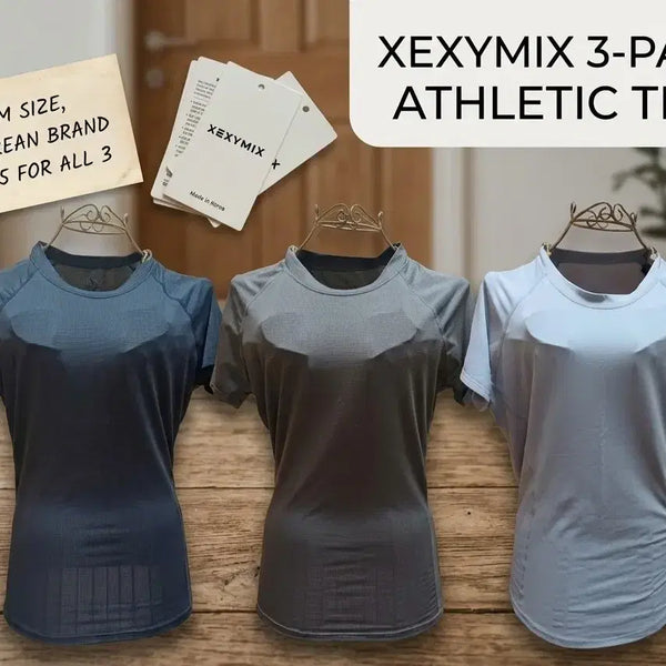 [BUNJANG] XEXYMIX Athletic T-Shirt Set (Size M, 3-Piece) / 젝시믹스 M사이즈 애슬레틱 티셔츠 3종 세트