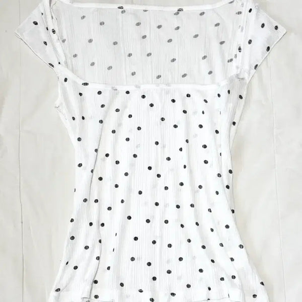 [BUNJANG] Dot Layered Top / 도트 레이어드 탑 로걀탑 갸루 모리걸