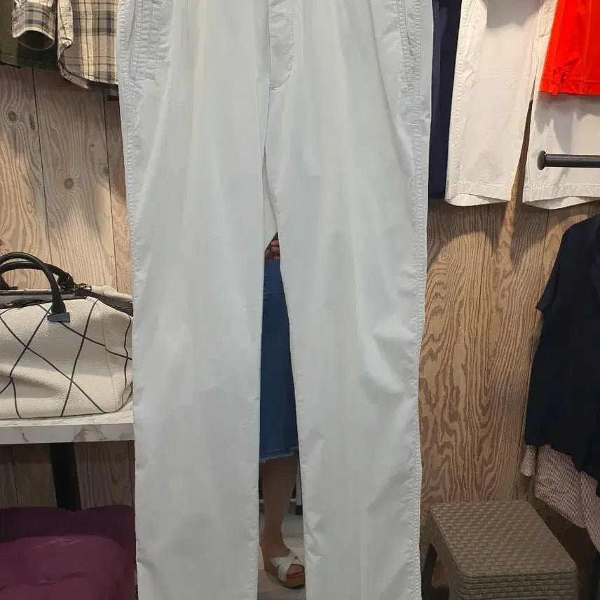 [BUNJANG] Louis Castel Men's White Span Cotton Pants (82/32-inch) / [상태최상] 루이까스텔 남성 스판 면바지 화이트 (82/32인치)
