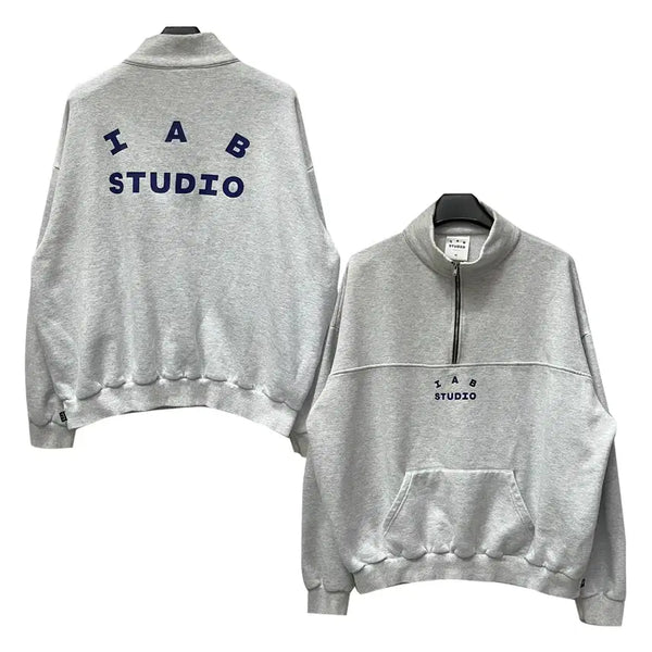 [BUNJANG] Ien Studio Half Zip-up Pullover Sweatshirt XL / 아이앱 스튜디오 하프 집업 풀오버 맨투맨 XL