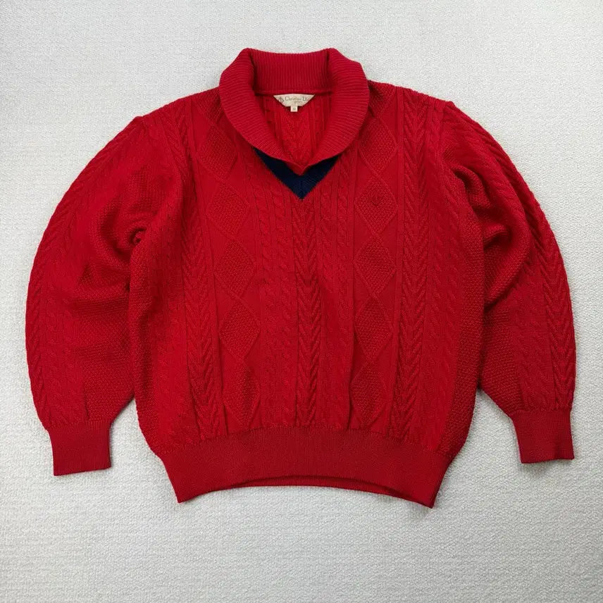 [BUNJANG] Christian Dior Sport Shawl Collar Cable Knit / 크리스찬디올 스포츠 숄칼라 케이블 니트