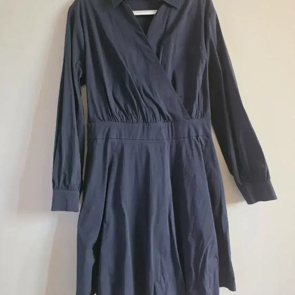 [BUNJANG] V Flare Midi Dress / 브이 플레어 미디 원피스