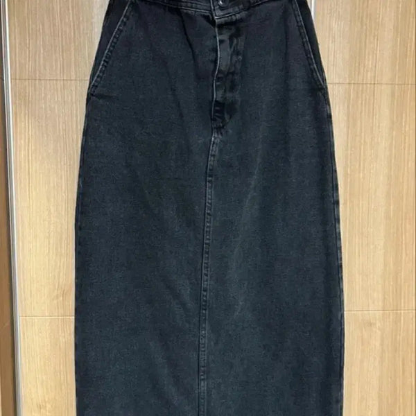 [BUNJANG] Black Denim Skirt / 흑청치마