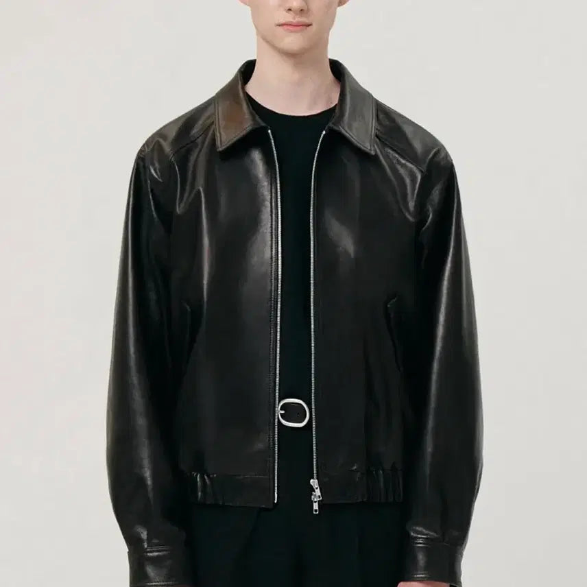 [BUNJANG] Dope Jasons Premium Oversized Lambskin Vegetable Bomber Jacket Black L / (L) 도프제이슨 프리미엄 오버핏 램스킨 베지터블 보머 자켓