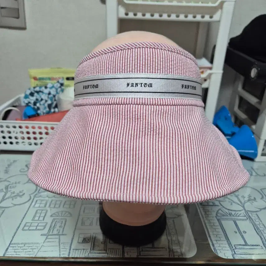 [BUNJANG] Phantom Pink Stripe Sun Cap / 팬텀 썬캡 핑크 스트라이프