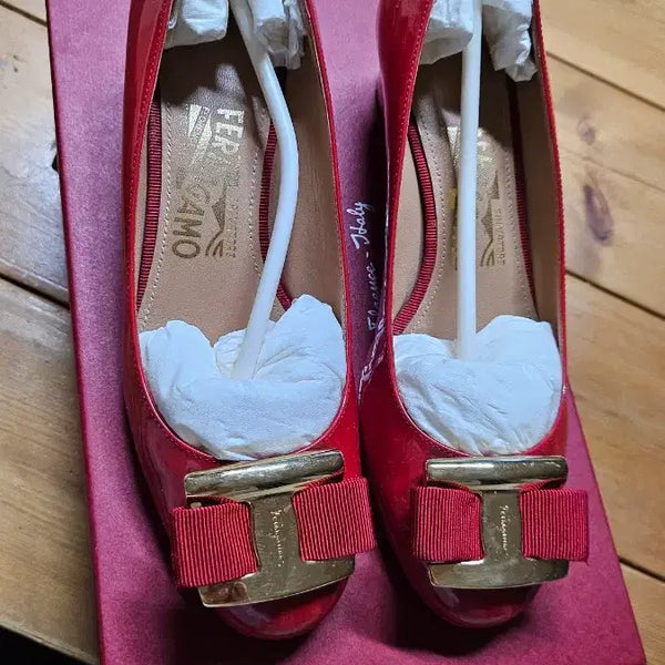 [BUNJANG] Salvatore Ferragamo Ninnawedge Heels Red / 페라가모 닌나웨지 정품 5.5C 230