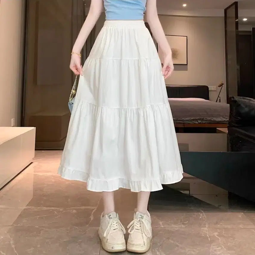 [BUNJANG] White Long Skirt / 화이트  롱 스커트