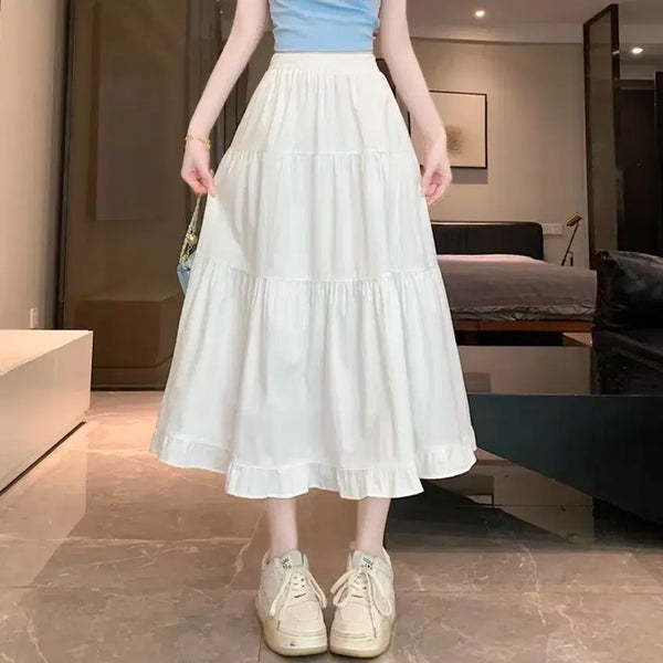 [BUNJANG] White Long Skirt / 화이트  롱 스커트