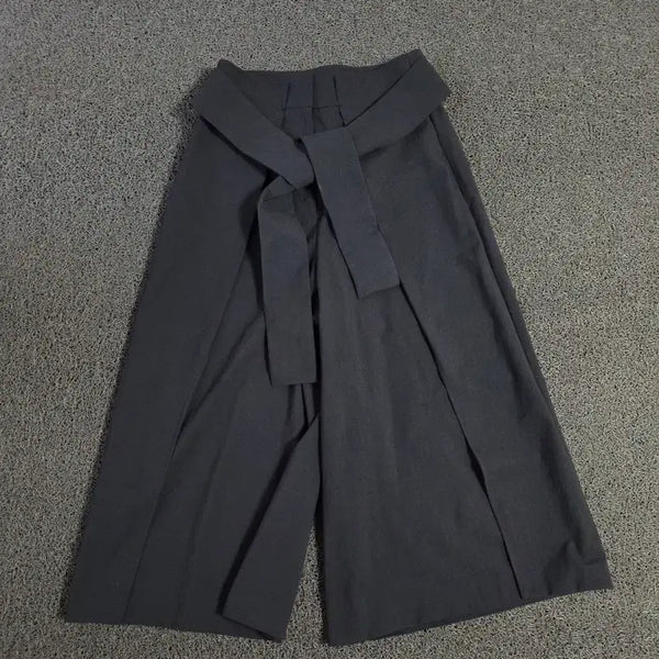 [BUNJANG] MINE Wide Leg Pants with Waist Strap Belt / 마인 MINE 와이드 팬츠 허리 스트랩 벨트 일자 바지