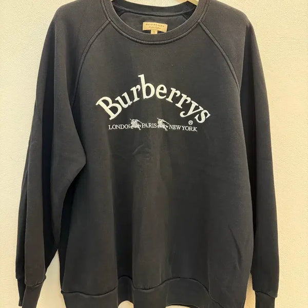 [BUNJANG] Burberry Archive Logo Embroidered Sweatshirt XL / 정품 버버리 3대 도시 아카이브 로고 자수 맨투맨 XL