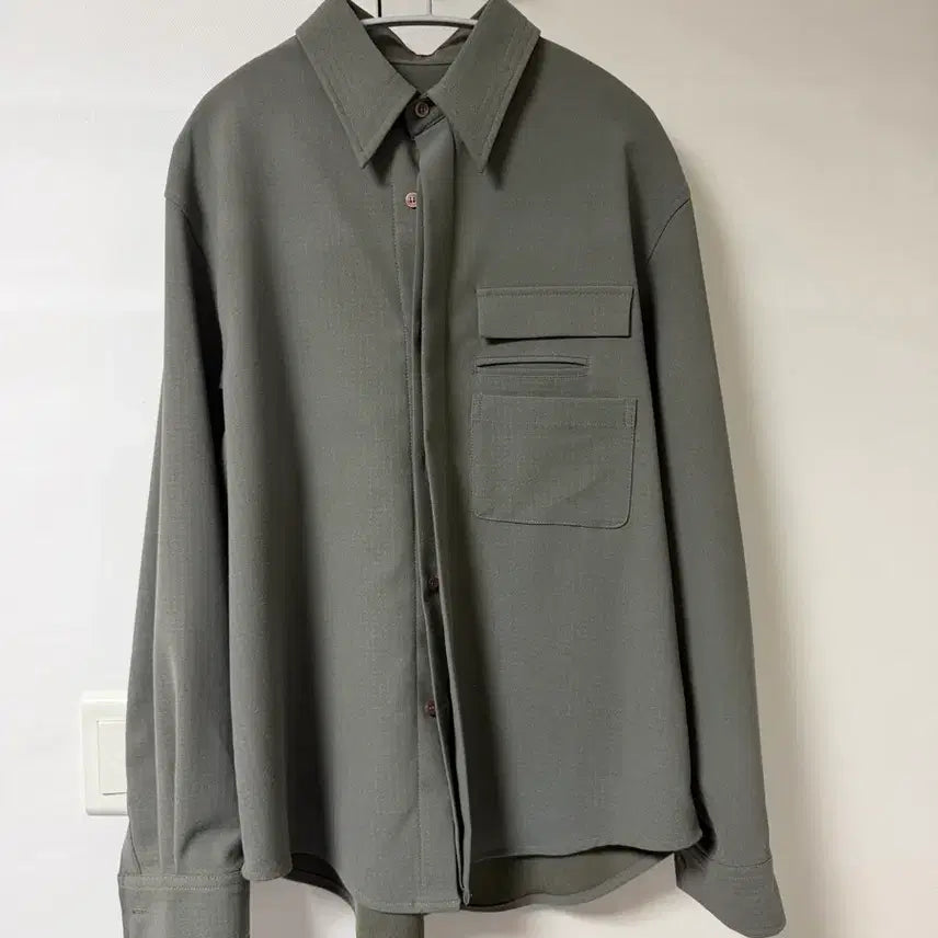 [BUNJANG] STU Three Pocket Shirt Khaki Green L / STU 쓰리포켓셔츠 카키그린 [L] 판매합니다