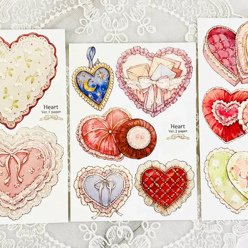 [BUNJANG] HWARA Heart Stickers Set / [소품집] 화라 HWARA 하트