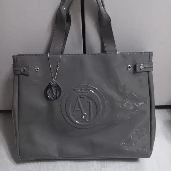[BUNJANG] Giorgio Armani Jeans Charcoal Grey Big Tote Bag / 아르마니 (알마니) 진스. 정품. 빅토트백. 챠콜그레이