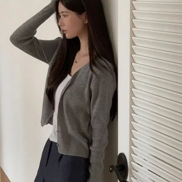 [BUNJANG] Gray Cardigan (Size S) / 그레이 가디건