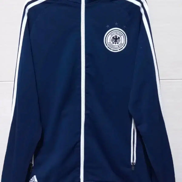 [BUNJANG] Adidas Rare German Navy & White Trap Top Jersey Full Zip S / 아디다스 희귀 독일 네이비 남흰 트랩탑 저지 져지집업 90/S
