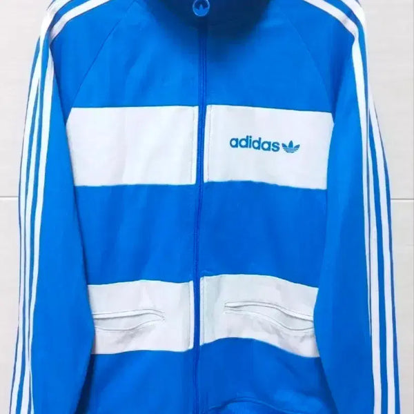 [BUNJANG] Adidas Beckenbauer Track Top Jersey Blue White Size M / 아디다스 베켄바우어 파흰 흰파 블루 화이트 트랙탑 저지 져지집업 95/M