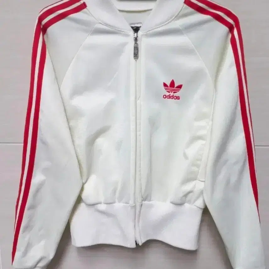 [BUNJANG] Adidas Rare White Red Track Top Jersey / 아디다스 희귀 대장급 흰빨 화이트 트랙탑 저지 져지집업 80~85