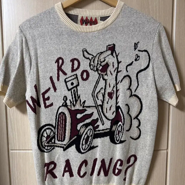 [BUNJANG] Weird Knit Shirt Ratfink Graphic / 위어도 니트 셔츠