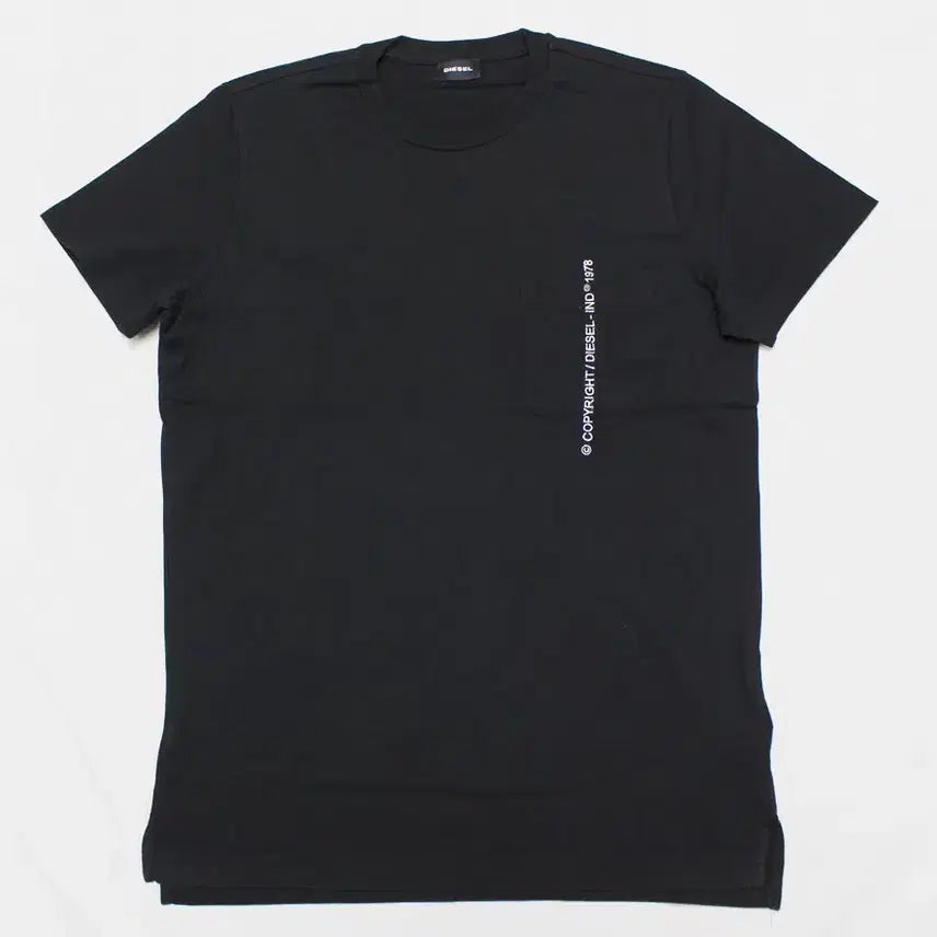[BUNJANG] Diesel Men's Black Cotton Round Neck T-Shirt (M) / 디젤 남성 95 반팔 라운드 티셔츠 바램없고 깨끗/P01