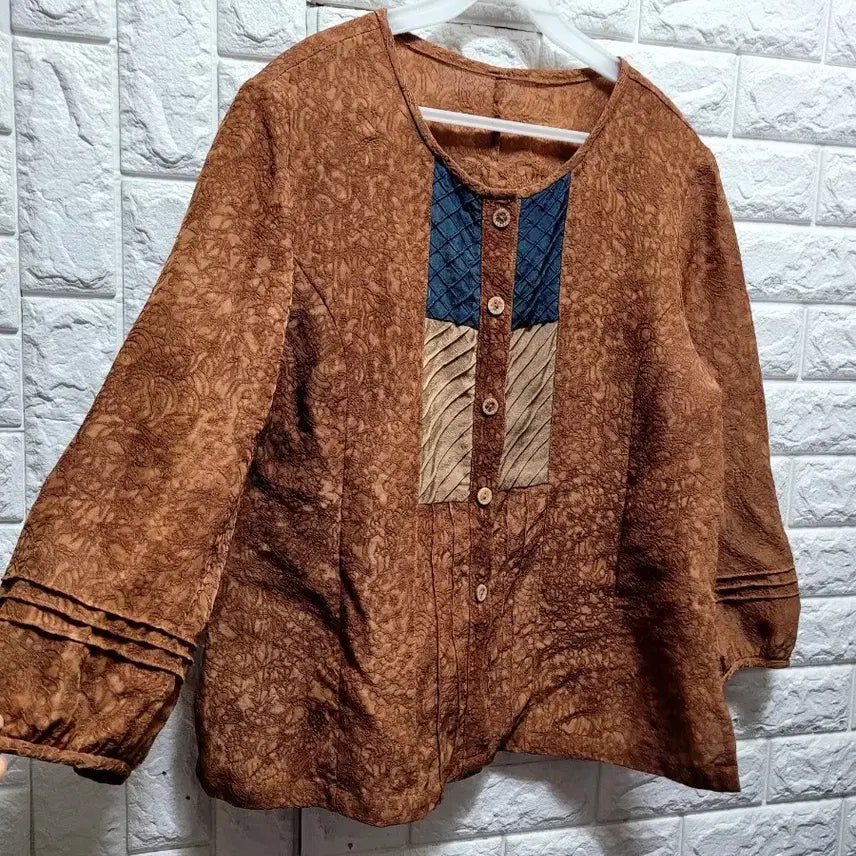 [BUNJANG] Natural Dye Pattern Shirt / 인견 천연염색 패턴 셔츠