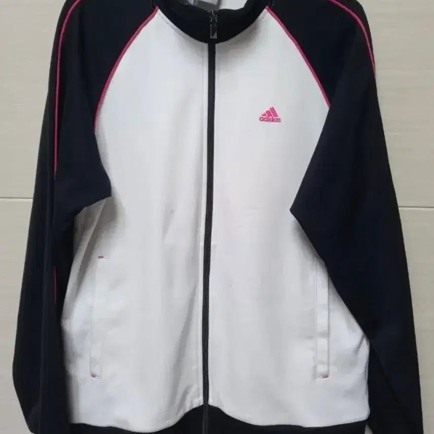 [BUNJANG] Adidas White Black Track Top Jacket / 아디다스 화이트블랙 트랙탑 저지 져지집업 90/S