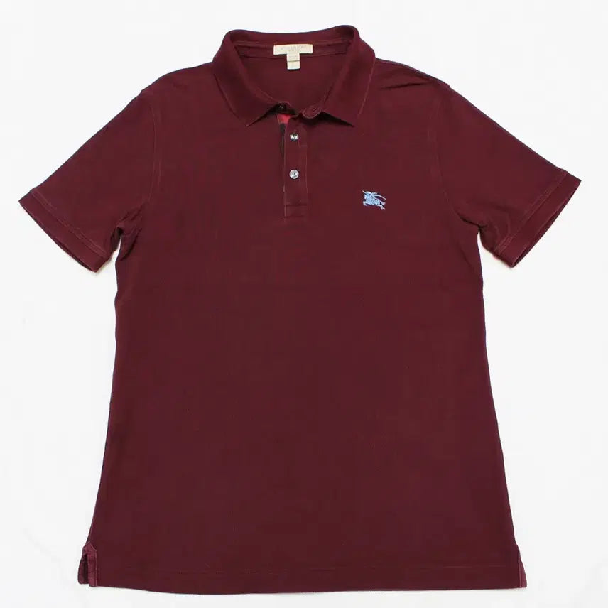 [BUNJANG] Burberry Brit Men's/Women's Cotton Slim Fit Short Sleeve T-Shirt Burgundy / 버버리 브릿 남성 슬림 90 여성 90 가능 반팔 티셔츠/P01