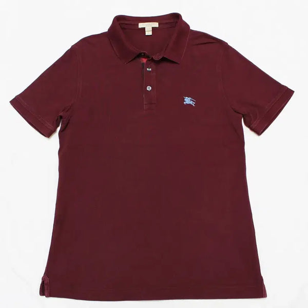 [BUNJANG] Burberry Brit Men's/Women's Cotton Slim Fit Short Sleeve T-Shirt Burgundy / 버버리 브릿 남성 슬림 90 여성 90 가능 반팔 티셔츠/P01
