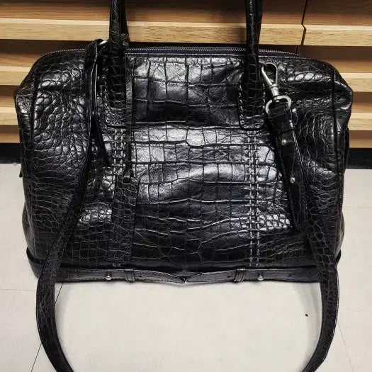 [BUNJANG] Rinoui Wani Leather Big Square Shoulder Bag / 리누이 와니 레더 빅사각 숄더백 공용가능