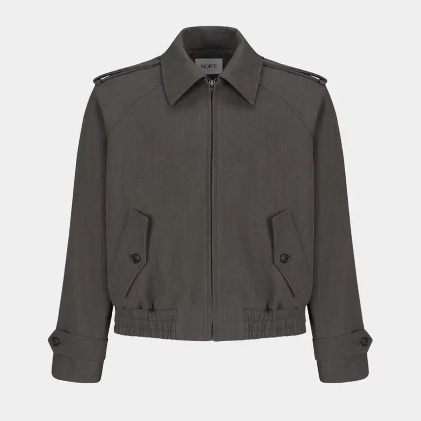 [BUNJANG] NOICE 25FW Neck Buckle Wool Blend Blouson Jacket - Gray / (L) 노이스 넥 버클 울 블루종 그레이