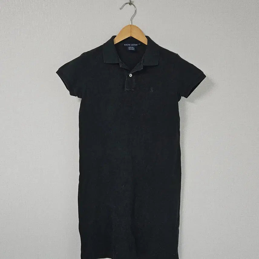 [BUNJANG] Polo Ralph Lauren Black Pony Short Sleeve Collar Dress - Size S / 폴로 랄프로렌 원피스 반팔 카라티 폴로 블랙포니 롱 90 (매장 정품)