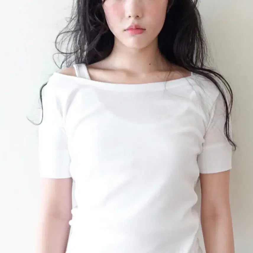 [BUNJANG] Rib Half Top / 샵페어리 립 하프 탑 rib half top