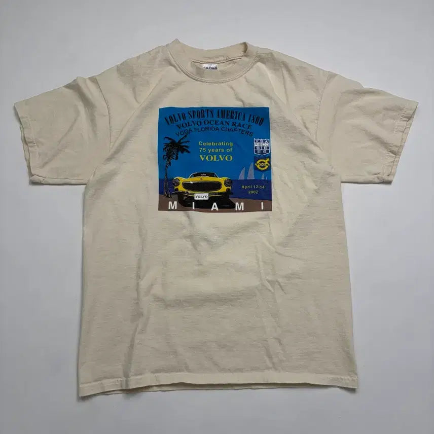 [BUNJANG] 00s Volvo Ivory Short Sleeve T-Shirt / 00s Volvo Tee (ivory)