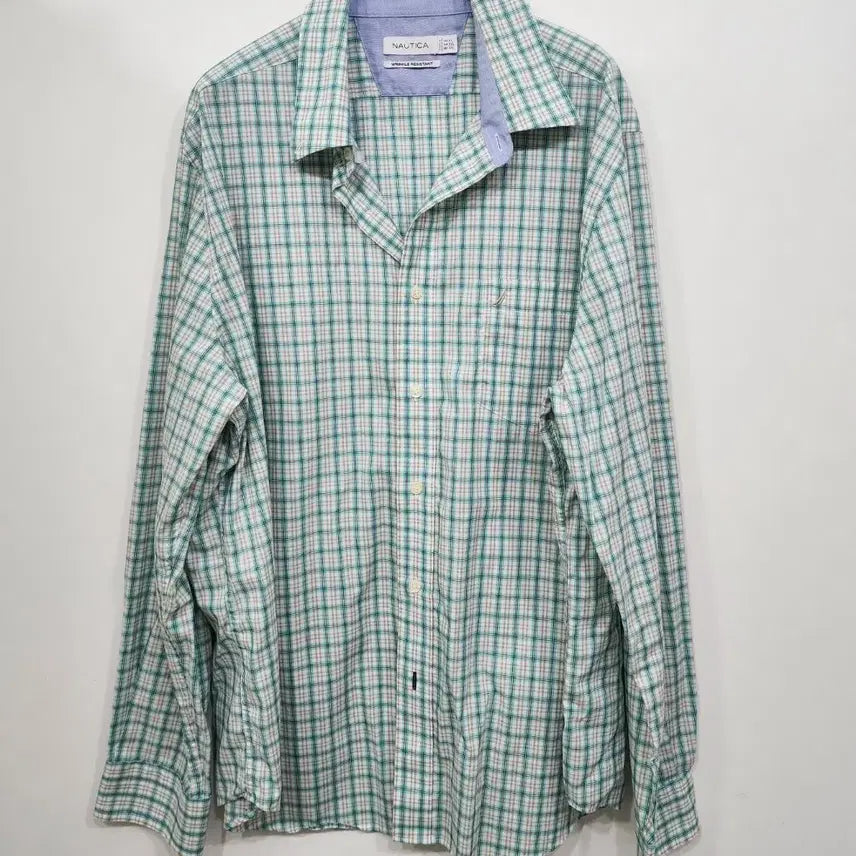 [BUNJANG] Nautica Classic Fit Checkered Shirt / 노티카 클래식 핏 셔츠
