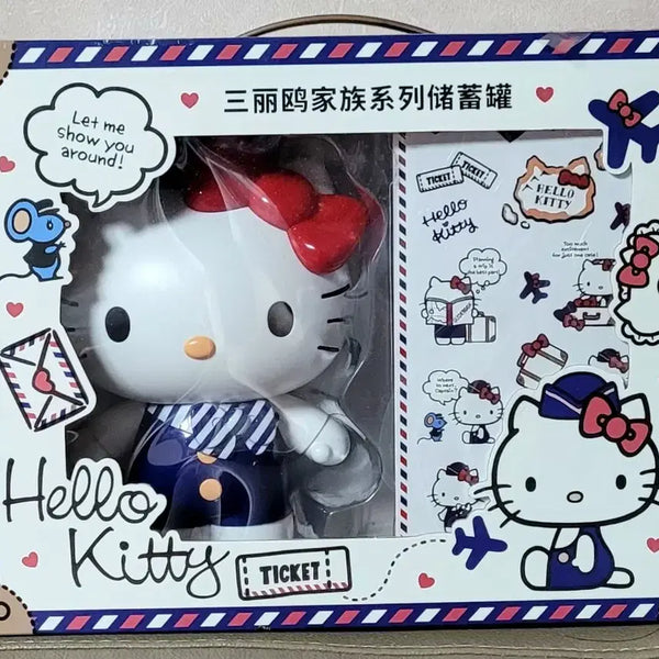 [BUNJANG] Sanrio Genuine Hello Kitty Piggy Bank & Keyring Pouch (Sealed New) / 산리오 정품 헬로키티 저금통/헬로키티 키링 파우치(미개봉새상품)