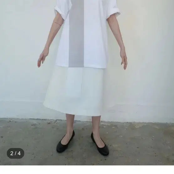 [BUNJANG] Eonts White Sleeve T-Shirt / eonts 에옹쓰 슬리브 티셔츠 white 새상품