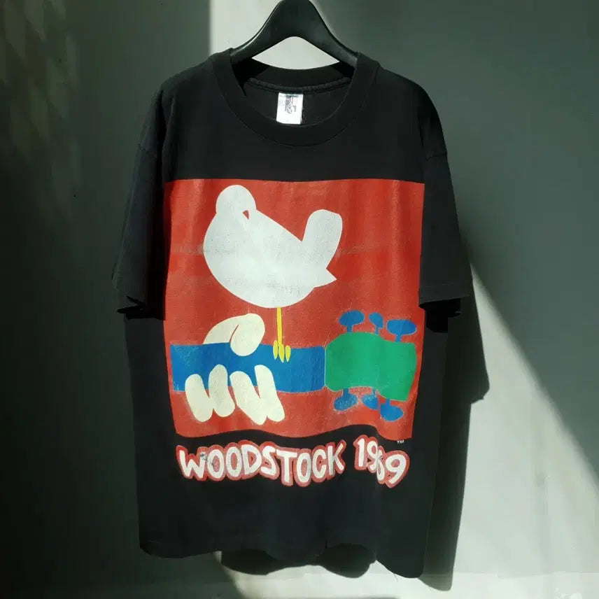 [BUNJANG] GEM Woodstock 1969 Festival Official Merchandise T-Shirt / 90s GEM "Woodstock 1969" Print Tee